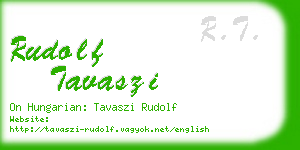 rudolf tavaszi business card